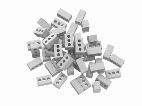 Pile Of Concrete Bricks 3D 모델