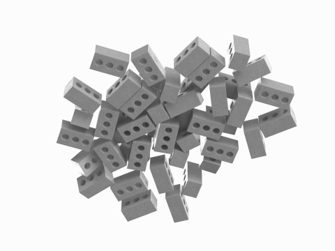 Pile Of Concrete Bricks 3D 모델