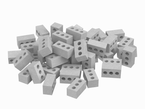 Pile Of Concrete Bricks 3D 모델