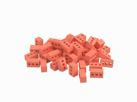 Pile Of Concrete Bricks 3D Model