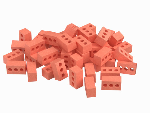 Pile Of Concrete Bricks 3D 모델