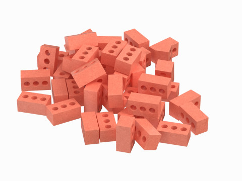 Pile Of Concrete Bricks 3D 모델