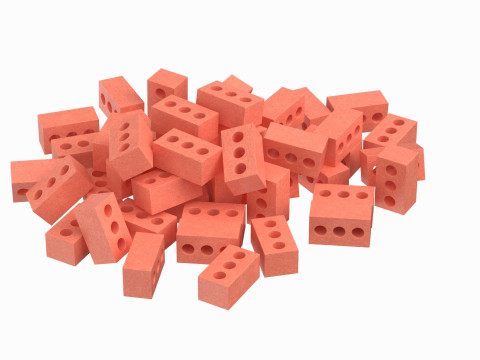 Pile Of Concrete Bricks 3D 모델