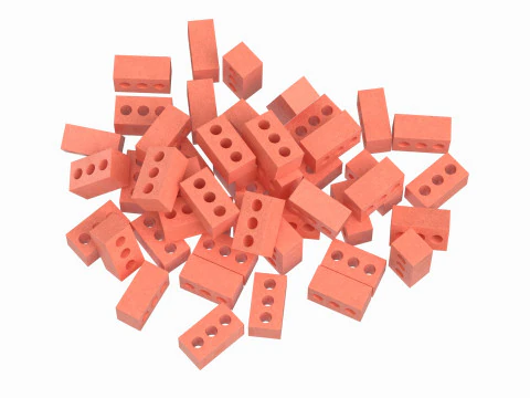 Pile Of Concrete Bricks 3D Model