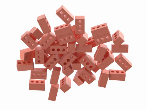 Pile Of Concrete Bricks 3D Model