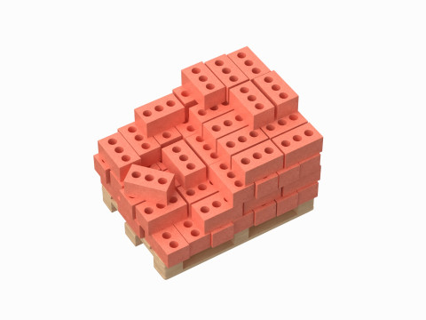 Bricks On Wooden Pallet 3Dモデル