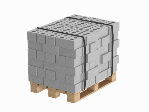 Bricks On Wooden Pallet 3Dモデル