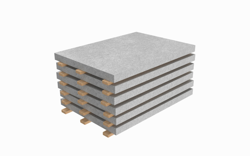 Concrete Panels On Wood Planks Modelo 3D .c4d .max .obj .3ds .fbx .stl .blend 