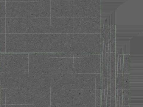 Бетонные панели на деревянных досках 3D Модель