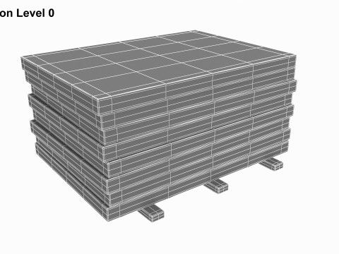 Concrete Panels On Wood Planks 3Dモデル