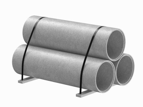 Concrete Pipes 3D 模型