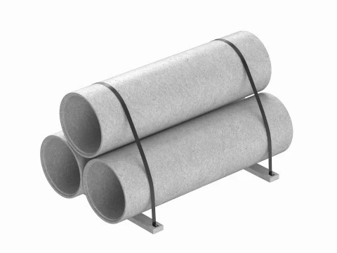 Concrete Pipes 3D Model