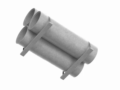 Concrete Pipes 3D Model
