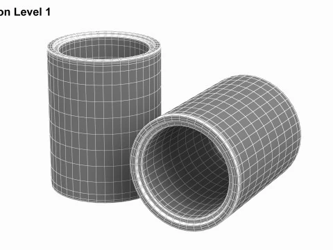 Concrete Pipes 3D Model