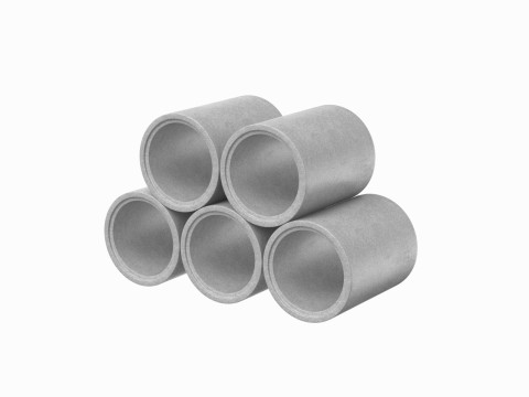 Model Stack Of Concrete Pipes 3D 모델