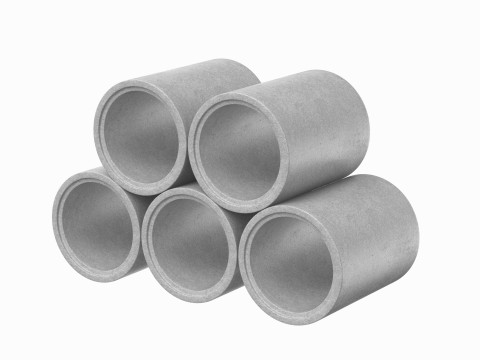Model Stack Of Concrete Pipes 3D Model