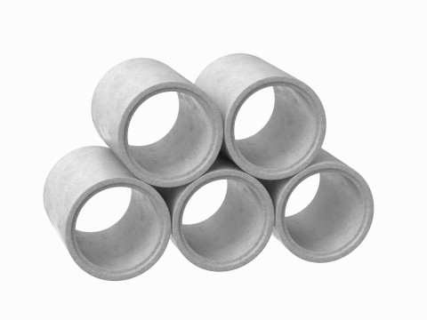 Model Stack Of Concrete Pipes 3D Model