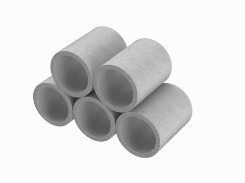 Model Stack Of Concrete Pipes 3D Model