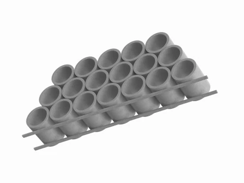 Pila di tubi di cemento Modello 3D