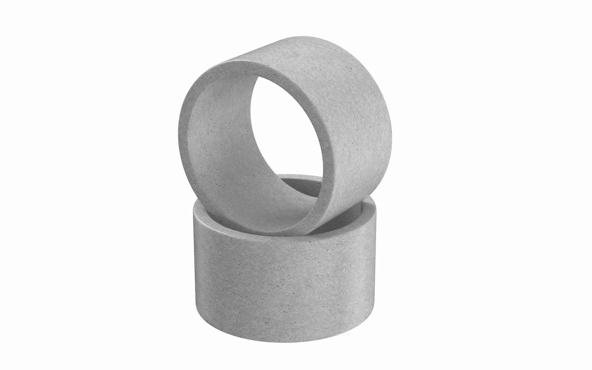 Concrete Rings 3D Model .c4d .max .obj .3ds .fbx .stl .blend 