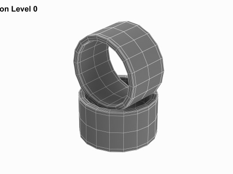Concrete Rings 3D Model