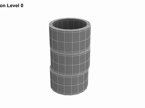 Concrete Rings 3D Model