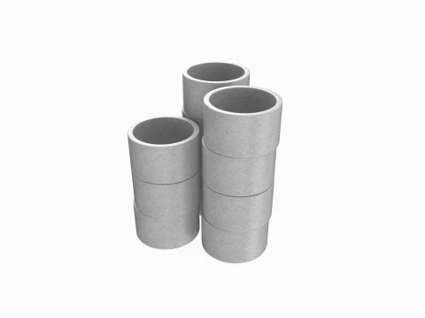 Concrete Rings 3D Model