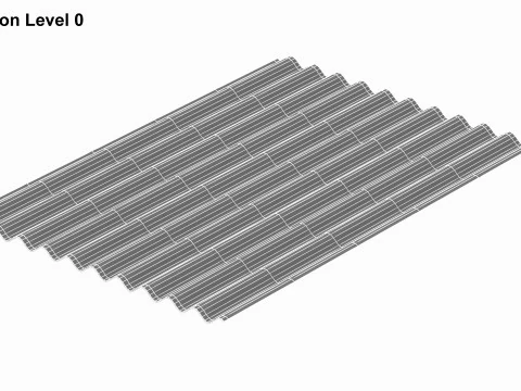 Concrete Roof Tile 3D Model