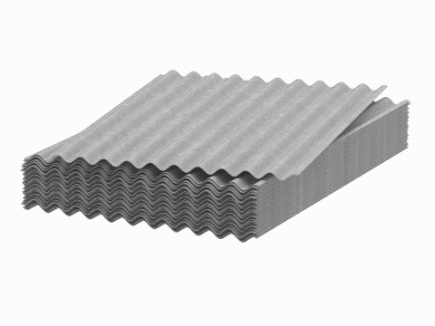 Stack Of Concrete Roof Tiles 3Dモデル