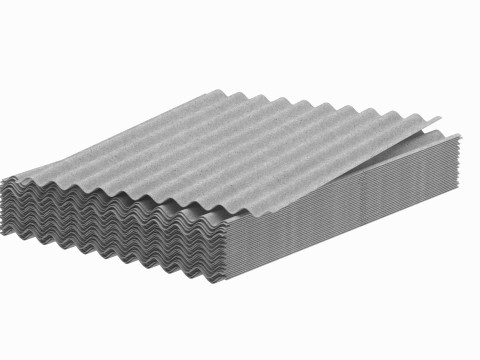 Stack Of Concrete Roof Tiles 3Dモデル