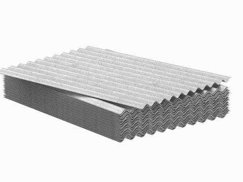 Stack Of Concrete Roof Tiles 3Dモデル