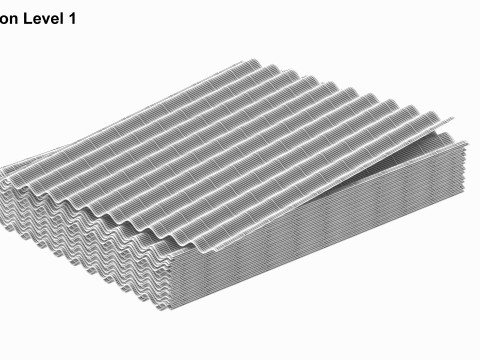 Stack Of Concrete Roof Tiles 3Dモデル