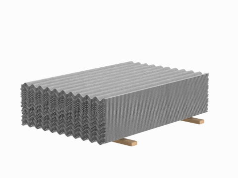 Concrete Roof Tiles 3D Модель
