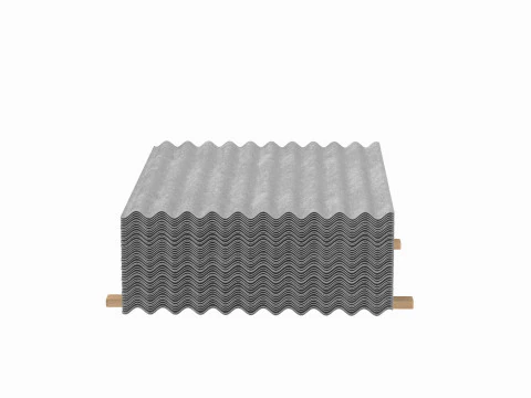 Concrete Roof Tiles 3D Model