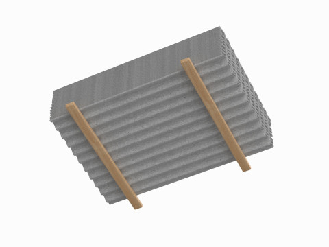 Concrete Roof Tiles 3D Модель