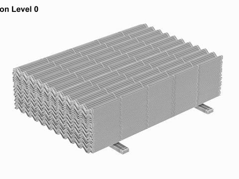 Concrete Roof Tiles 3D Модель
