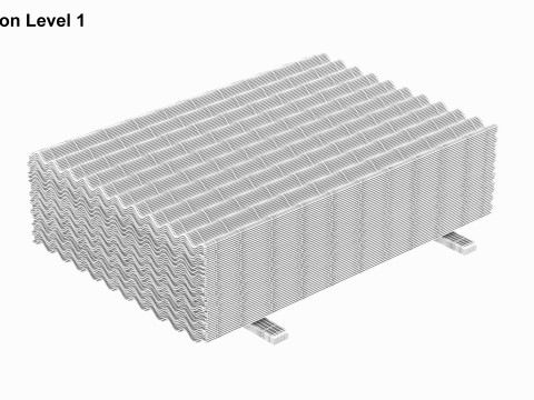 Concrete Roof Tiles 3D Модель