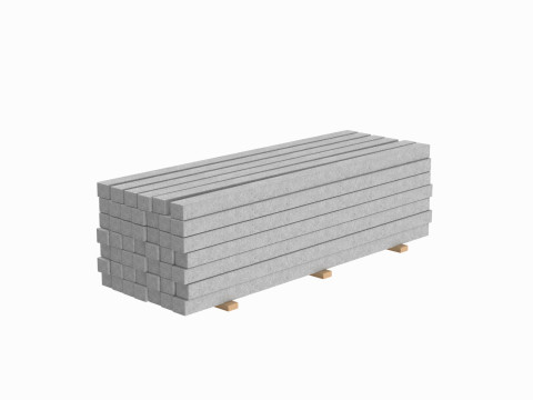 Concrete Slabs On Wood Planks Modello 3D