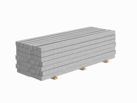 Concrete Slabs On Wood Planks 3Dモデル