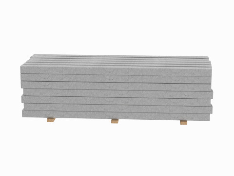 Concrete Slabs On Wood Planks 3Dモデル