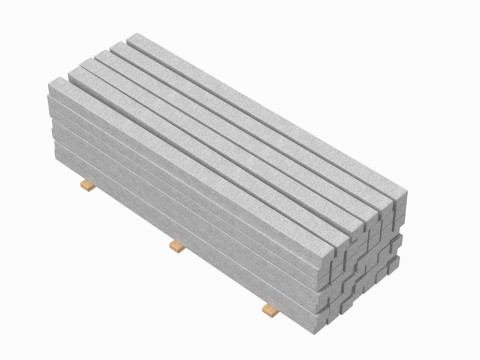Concrete Slabs On Wood Planks 3Dモデル