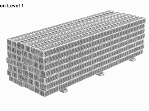 Concrete Slabs On Wood Planks 3Dモデル