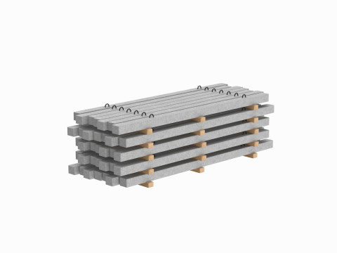 Stacked Concrete Slabs Modèle 3D