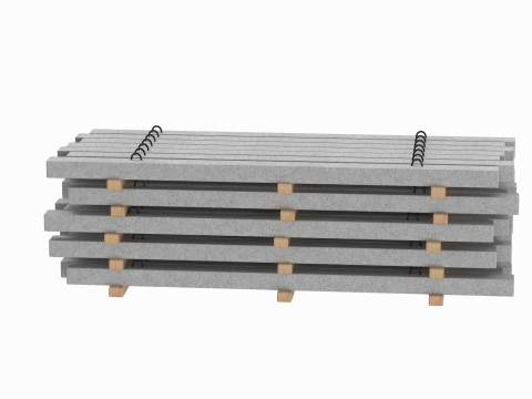 Stacked Concrete Slabs 3D Модель