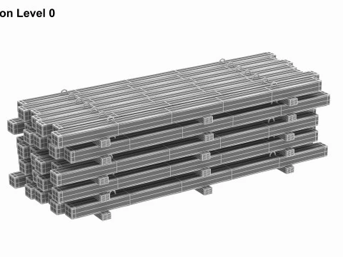 Stacked Concrete Slabs 3D Model