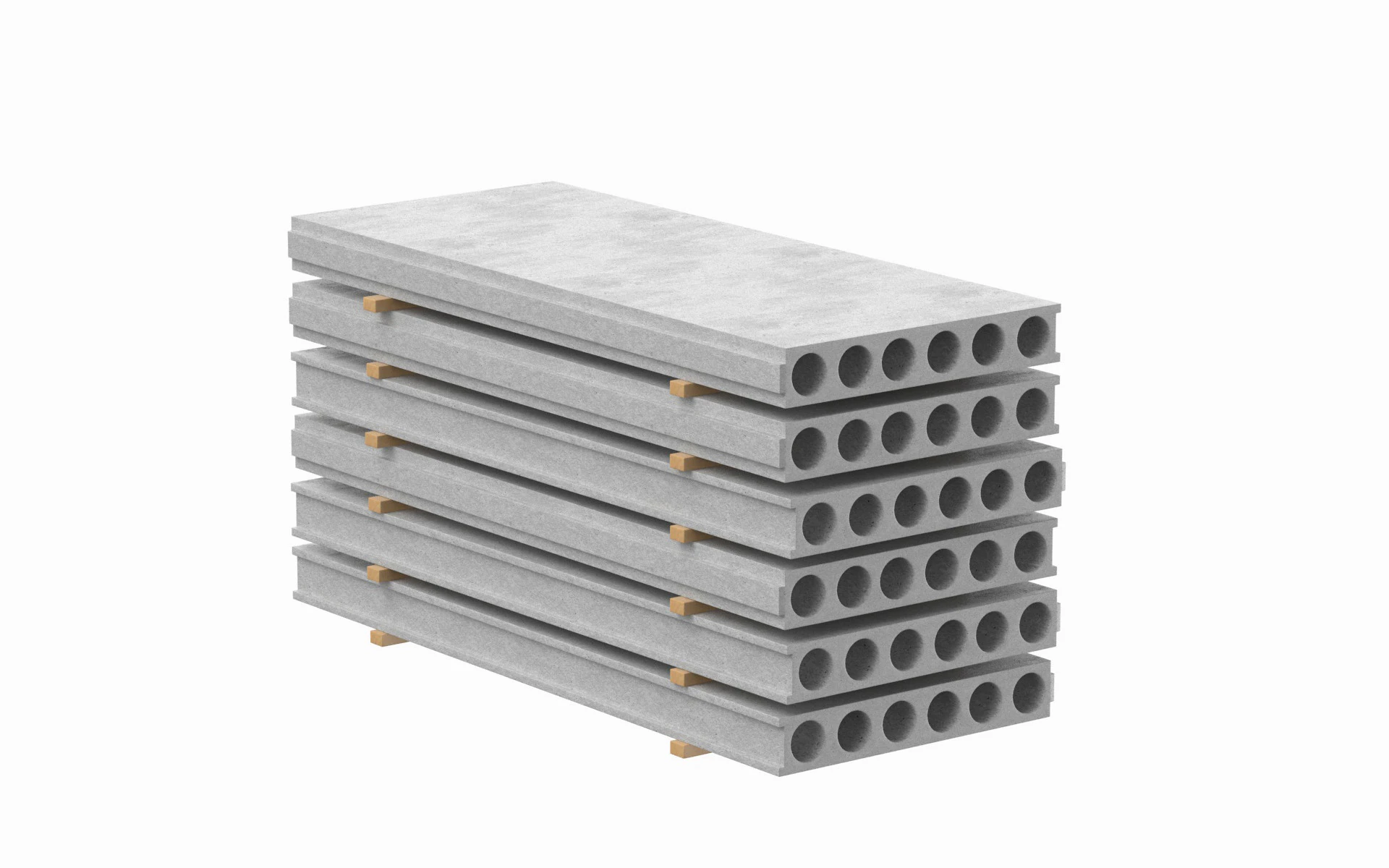 Stacked Concrete Slabs 3D Model .c4d .max .obj .3ds .fbx .stl .blend