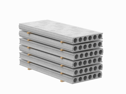 Stacked Concrete Slabs 3D-Modell