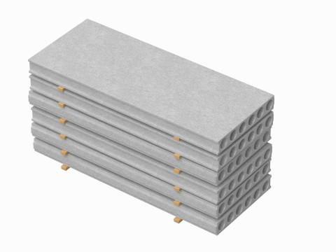 Stacked Concrete Slabs Model 3D