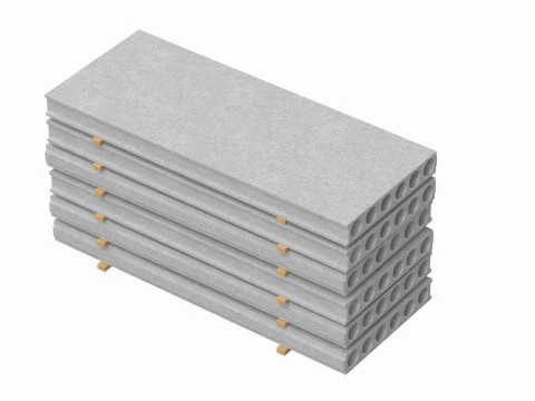 Stacked Concrete Slabs 3D Model