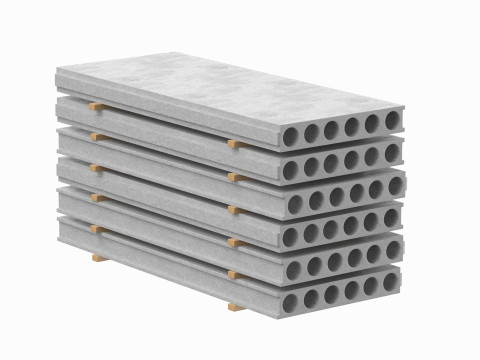 Stacked Concrete Slabs Model 3D